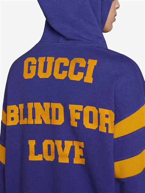 gucci blind for love hoodie replica|how to check Gucci hoodie.